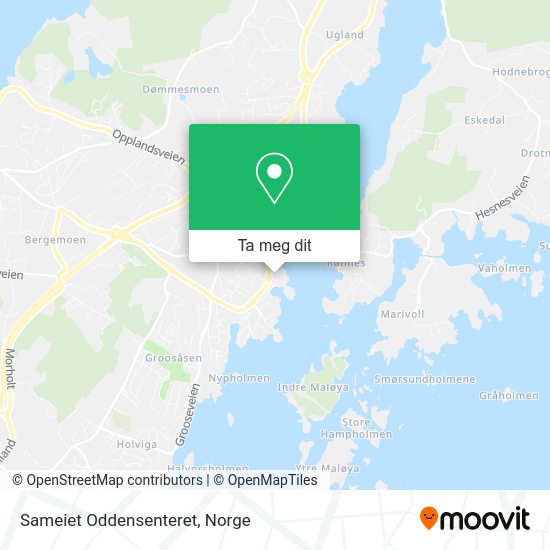 Sameiet Oddensenteret kart