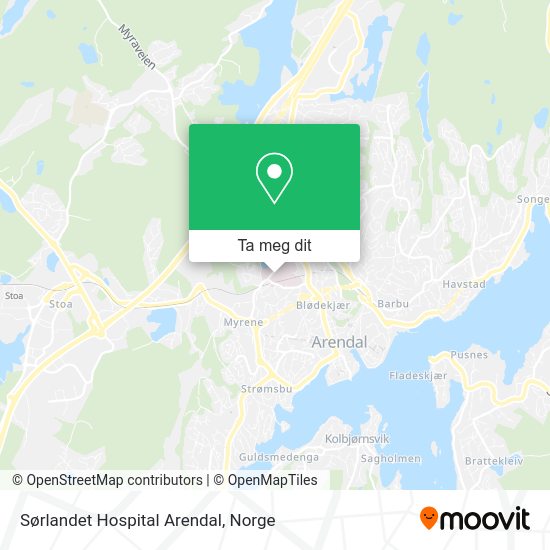 Sørlandet Hospital Arendal kart