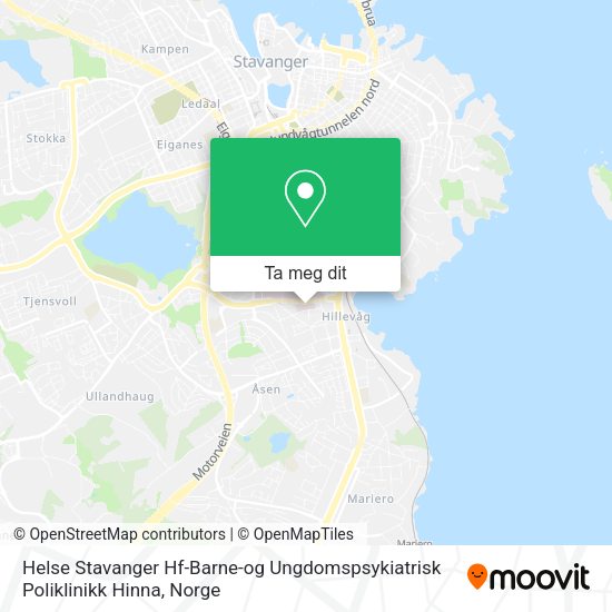 Helse Stavanger Hf-Barne-og Ungdomspsykiatrisk Poliklinikk Hinna kart