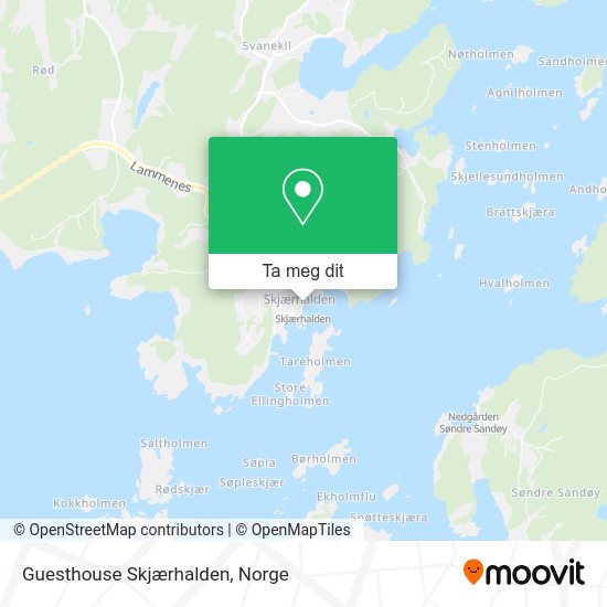 Guesthouse Skjærhalden kart