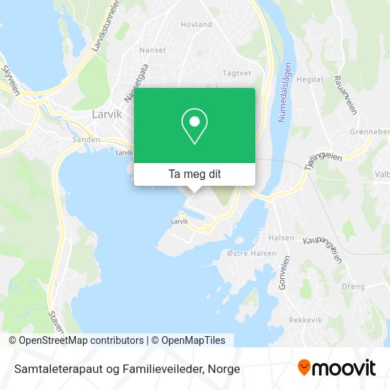 Samtaleterapaut og Familieveileder kart