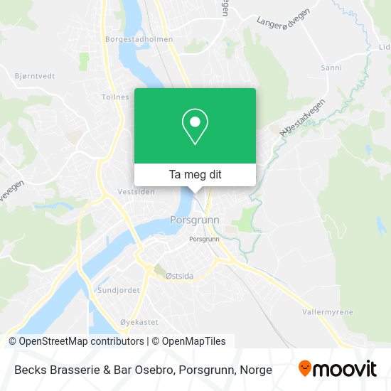 Becks Brasserie & Bar Osebro, Porsgrunn kart