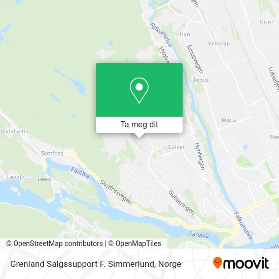 Grenland Salgssupport F. Simmerlund kart