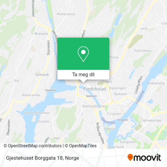 Gjestehuset Borggata 18 kart