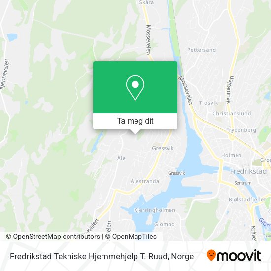 Fredrikstad Tekniske Hjemmehjelp T. Ruud kart