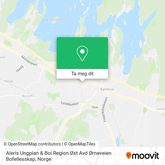 Aleris Ungplan & Boi Region Øst Avd Ørneveien Bofellesskap kart