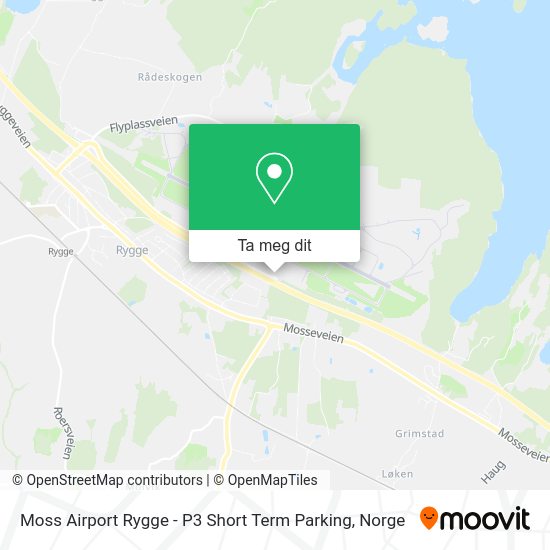 Moss Airport Rygge - P3 Short Term Parking kart