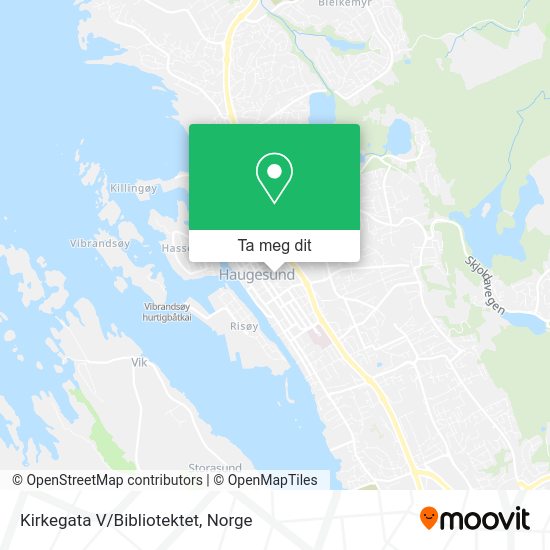 Kirkegata V/Bibliotektet kart