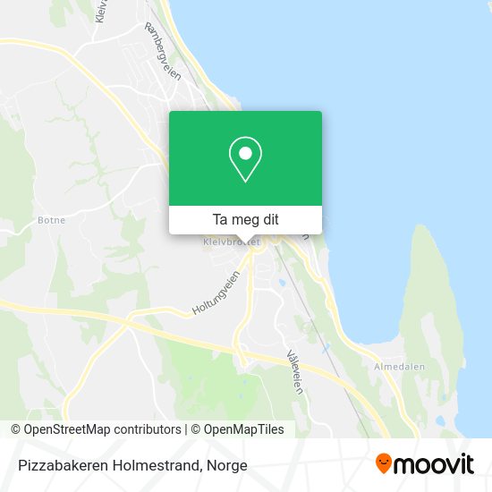 Pizzabakeren Holmestrand kart