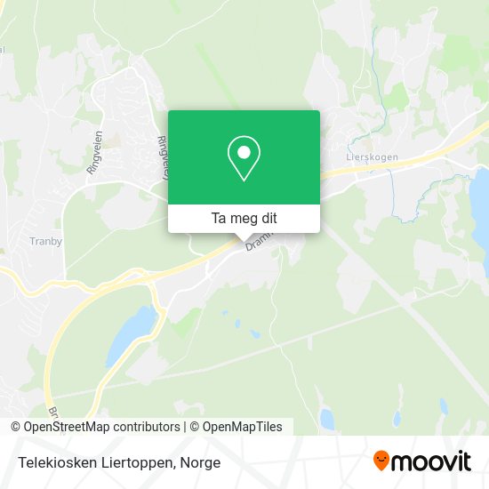 Telekiosken Liertoppen kart