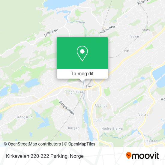 Kirkeveien 220-222 Parking kart