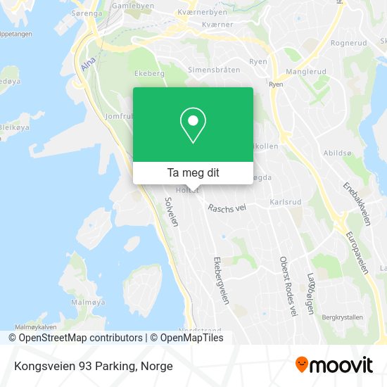 Kongsveien 93 Parking kart