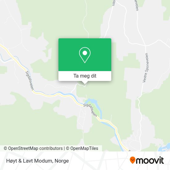 Høyt & Lavt Modum kart