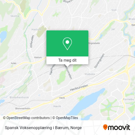 Spansk Voksenopplæring i Bærum kart