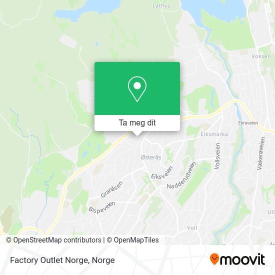 Factory Outlet Norge kart