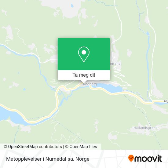 Matopplevelser i Numedal sa kart