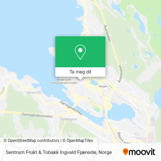 Sentrum Frukt & Tobakk Ingvald Fjæreide kart