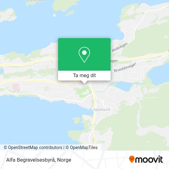 Alfa Begravelsesbyrå kart