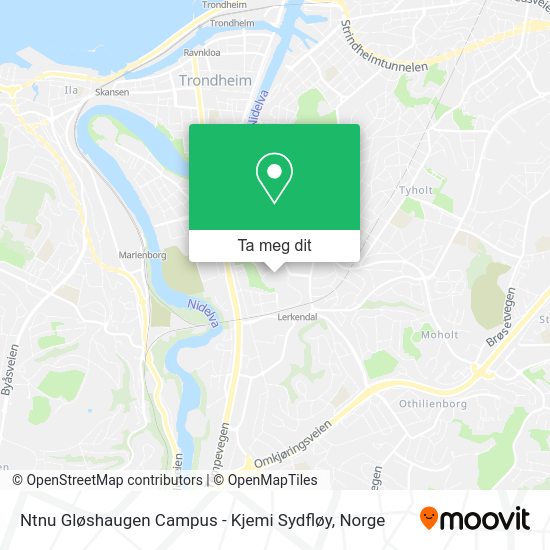 Ntnu Gløshaugen Campus - Kjemi Sydfløy kart