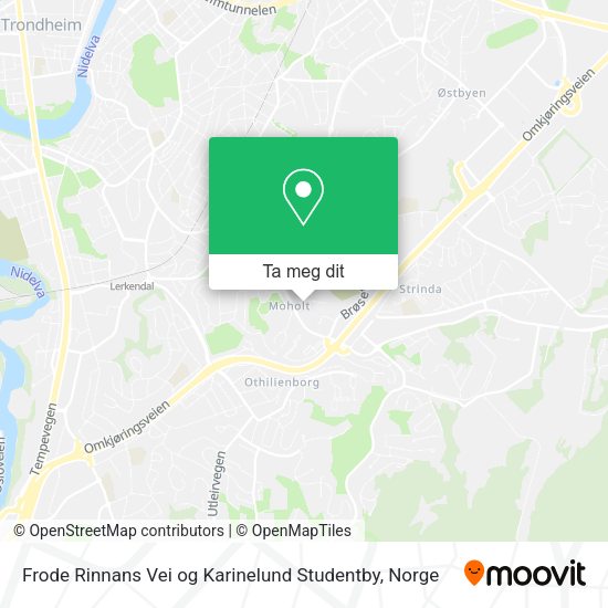 Frode Rinnans Vei og Karinelund Studentby kart