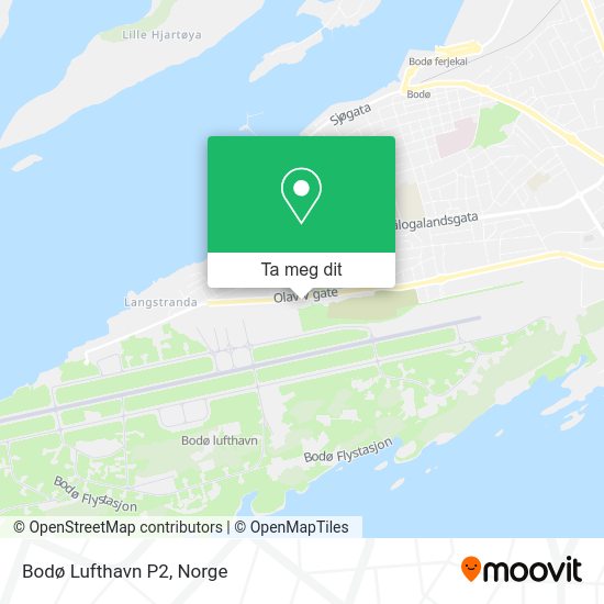 Bodø Lufthavn P2 kart