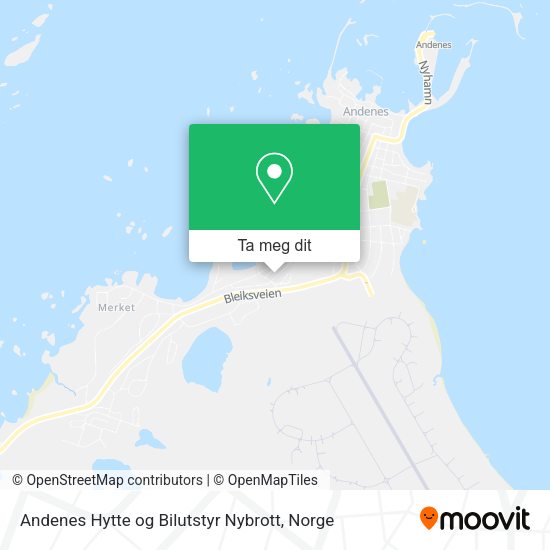 Andenes Hytte og Bilutstyr Nybrott kart