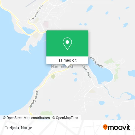 Trefjøla kart