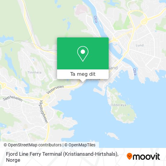 Fjord Line Ferry Terminal (Kristiansand-Hirtshals) kart