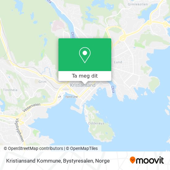 Kristiansand Kommune, Bystyresalen kart