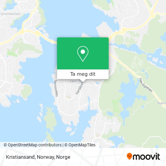 Kristiansand, Norway kart
