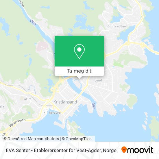 EVA Senter - Etablerersenter for Vest-Agder kart