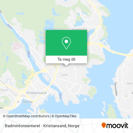 Badmintonsenteret - Kristiansand kart