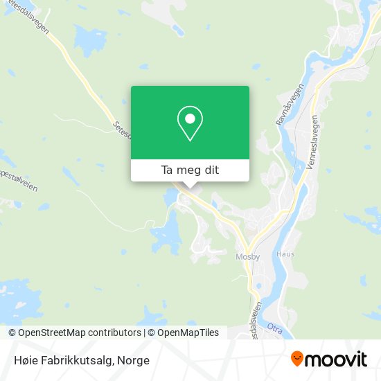 Høie Fabrikkutsalg kart