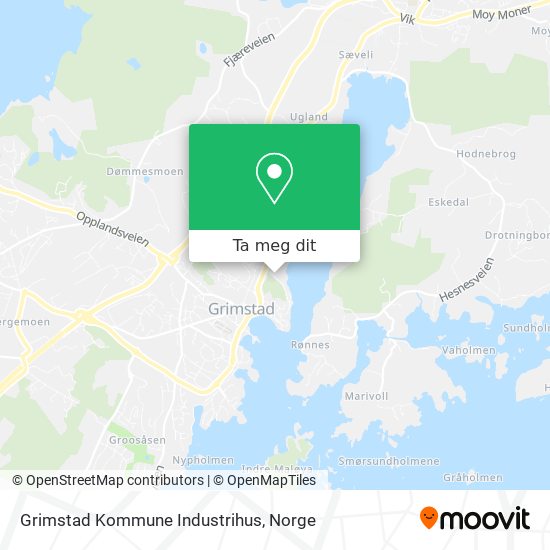 Grimstad Kommune Industrihus kart