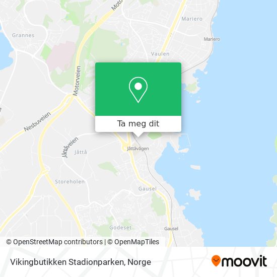 Vikingbutikken Stadionparken kart