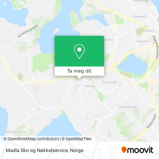 Madla Sko og Nøkkelservice kart