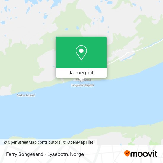Ferry Songesand - Lysebotn kart