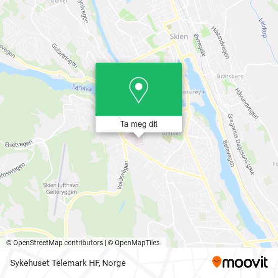 Sykehuset Telemark HF kart