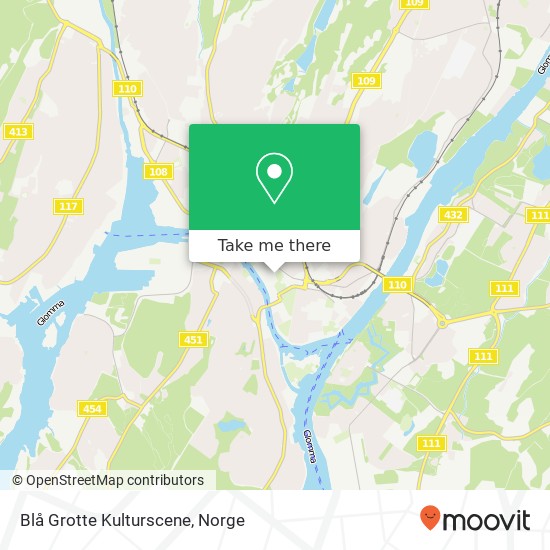 Blå Grotte Kulturscene kart