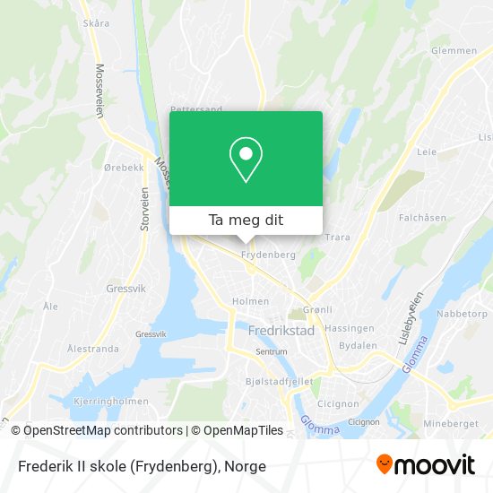 Frederik II skole (Frydenberg) kart