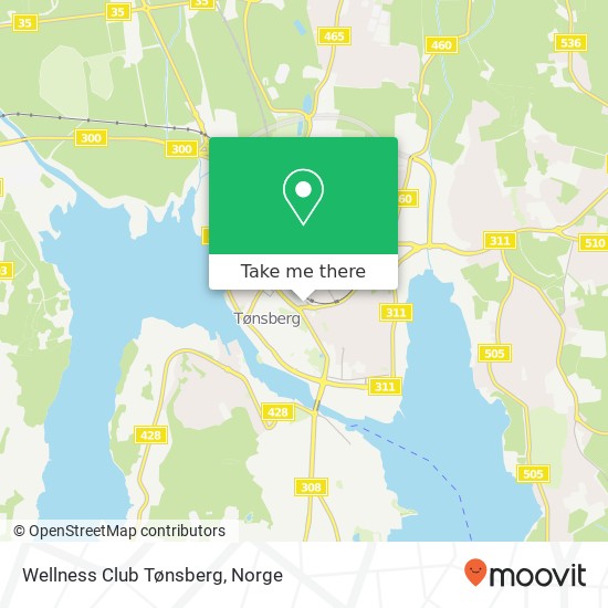 Wellness Club Tønsberg kart