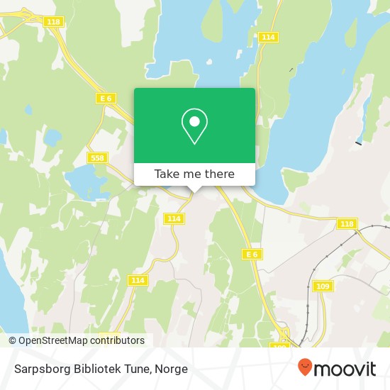Sarpsborg Bibliotek Tune kart