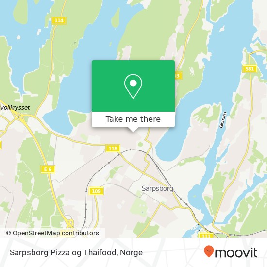 Sarpsborg Pizza og Thaifood kart
