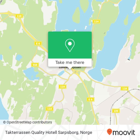 Takterrassen Quality Hotell Sarpsborg kart