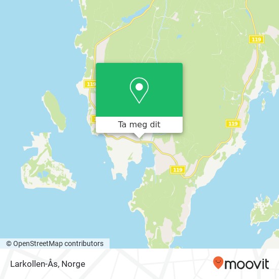 Larkollen-Ås kart