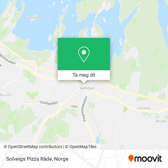 Solveigs Pizza Råde kart