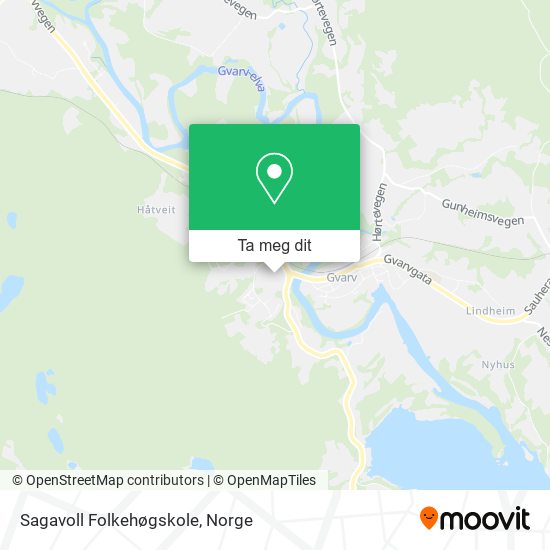 Sagavoll Folkehøgskole kart