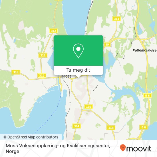 Moss Voksenopplæring- og Kvalifiseringssenter kart
