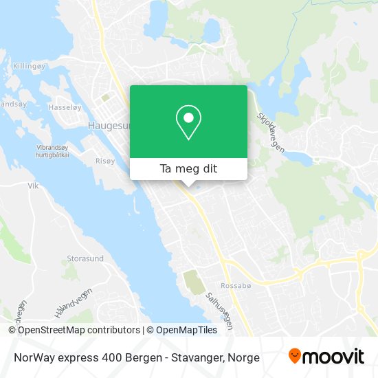 NorWay express 400 Bergen - Stavanger kart