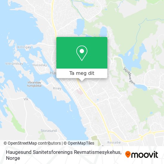 Haugesund Sanitetsforenings Revmatismesykehus kart